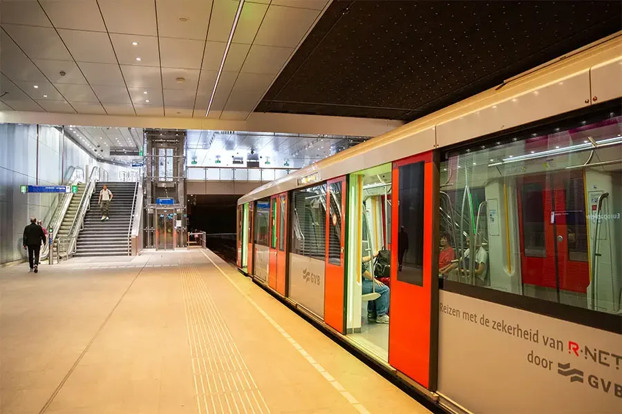 Metro Line 52 station structure Amsterdam