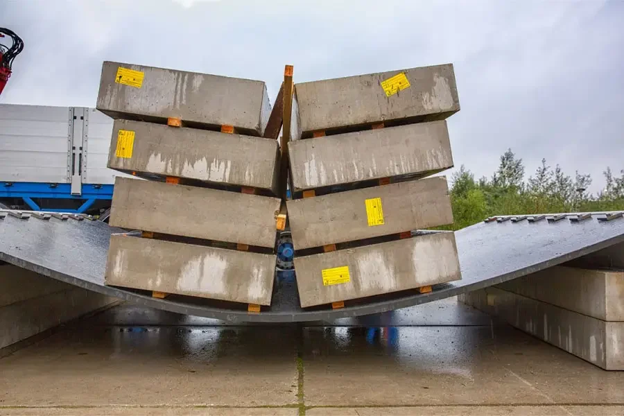 UHPC concrete slab strength testing demonstration